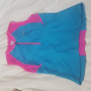 Vibrant pink and blue Zoot sleeveless jersey, M